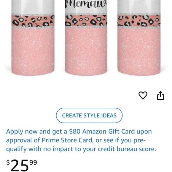 MAMAW Pink Leopard Tumbler NWOT - Picture 2 of 3